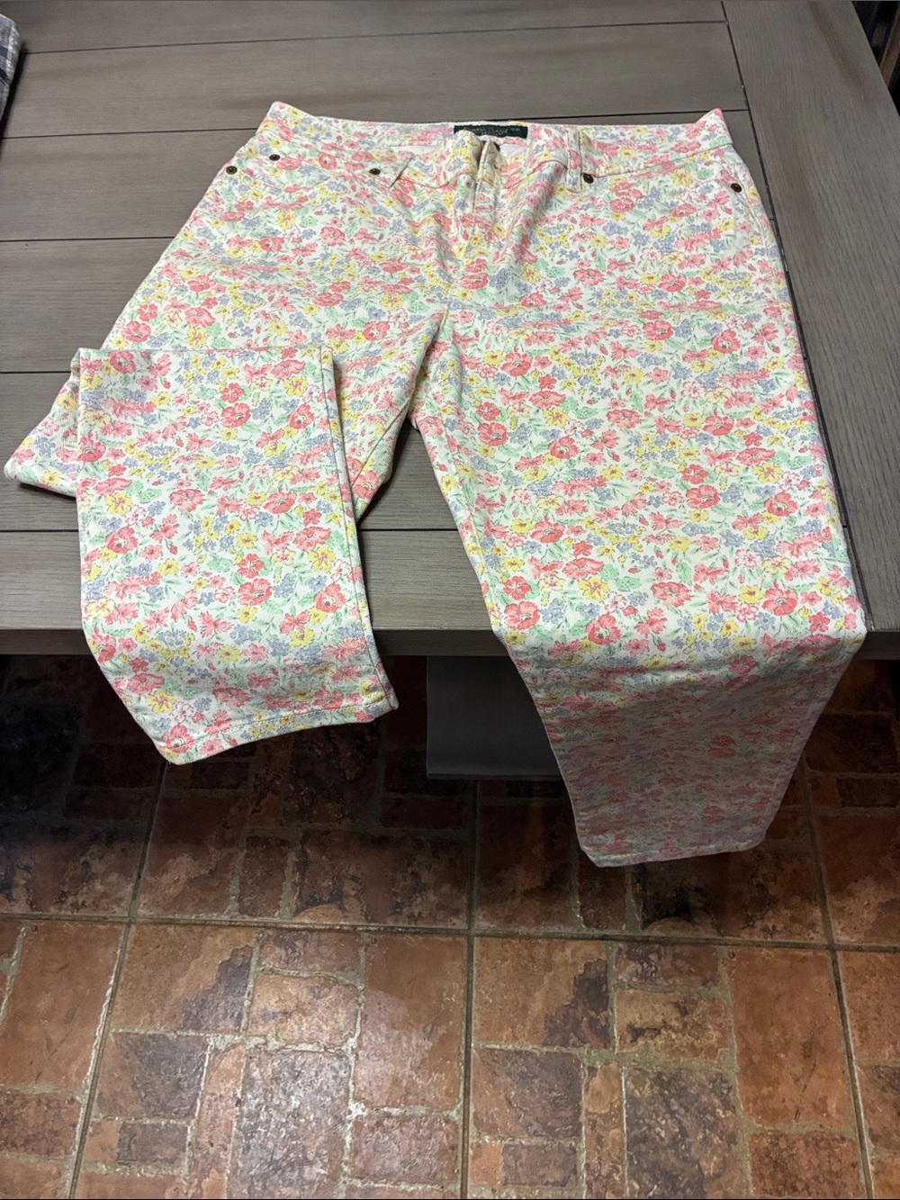 Floral jeans